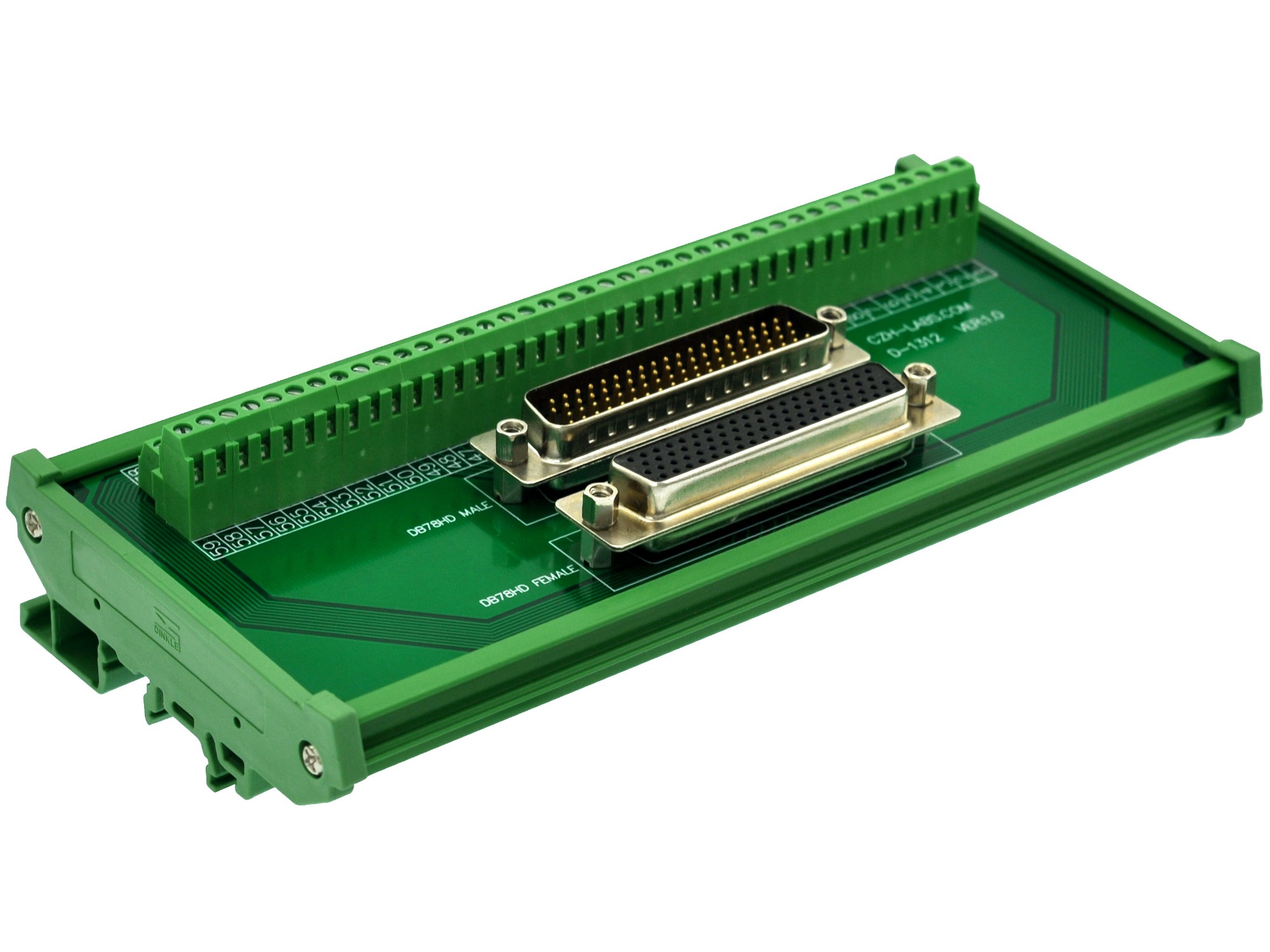 CZH LABS DIN Rail Mount DSUB DB78HD Male Female Header Interface Module